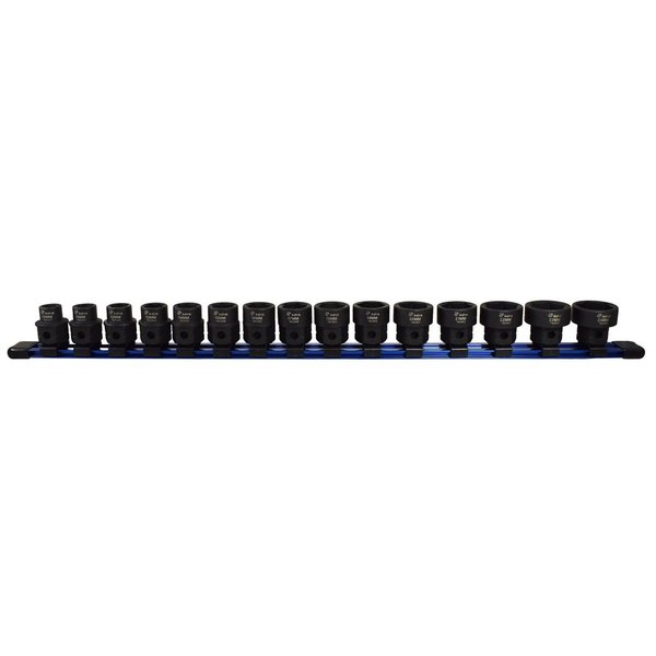 Astro Pneumatic 1/2" Drive Nano Impact Sockets, Metric, 15 pcs., 1/2", Metric 78215